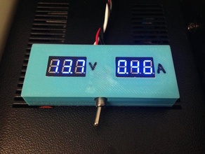 caixa para volt&iacutemetro amper&iacutemetro eletrônica ampère a voltímetro 3d print model - Mito3D