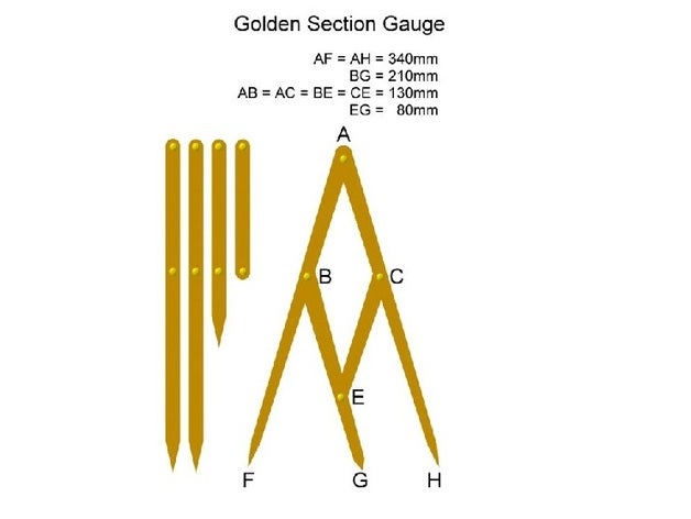 golden ratio guage math art 3D print model - Mito3D