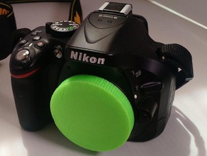 montura nikon cuerpo cubierta de la cámara estenopeica hobby el proyección imagen fotografía agujero del pasador 3d print model - Mito3D