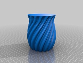 vase can holder decor cup flower spiral printing 3d print model - Mito3D