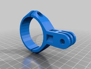 my customized gopro roll cage mount rotated camera 3d print model - Mito3D