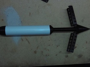 1 Nisan hava roketli mühendislik makeredchallenge2 areodynamic model roket pasif patates topları silahı yuvarlak sabbot ölçek tank 3d print model - Mito3D