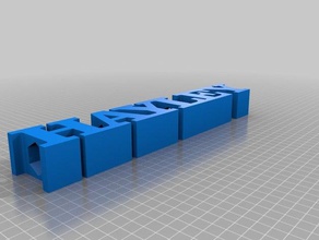 meu texto personalizado porta-lápis hayley sinais logotipos 3d print model - Mito3D