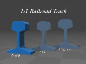 11 Eisenbahn Spur s-49 Dekor 125x149x40 - Erstellung Dekoration eisenbahn eisenbahnschiene profil Profil railroad tracks real realistisch sind rihslinger Zug Bahn zug 3d print model - Mito3D