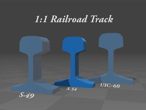 11 Eisenbahn Spur s-54 Dekor 125x154x40 - Erstellung Dekoration eisenbahn eisenbahnschiene profil Profil railroad tracks real realistisch sind rihslinger Zug Bahn zug 3d print model - Mito3D