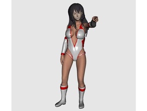 sakura hagiwara 3d de l'impression divas la lutte féminine lutteur 3d print model - Mito3D