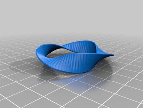 moebius 2 -3 per la matematica art personalizzato 3d print model - Mito3D
