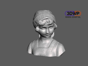 dutch girl bust 3d scan scans replicas 123d 123dcatch catch meshmixer sculpture statue 3d print model - Mito3D