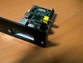 raspberry pi rackmount frame computer mounting bracket housing 3d print model - Mito3D