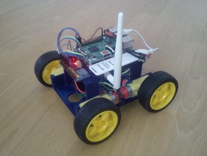 mini carro 4x4 myo robótica csharp motor dc raspberry pi 2 wifi 3d print model - Mito3D