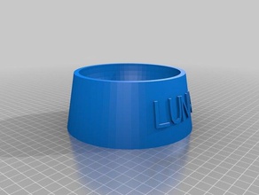my customized fully parametric dog cat food bowl luna pets 3d print model - Mito3D