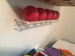 juggling ball shelf bracket hobby 3d print model - Mito3D