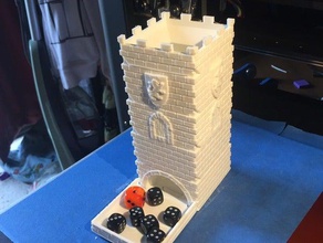dice tower modular castle toys games 3d print model - Mito3D