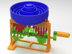 sine ripple toy hand cranked mechanical toys math 3d print model - Mito3D