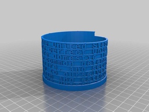 preambolo della costituzione del testo tower cup matematica arte su misura 3d print model - Mito3D