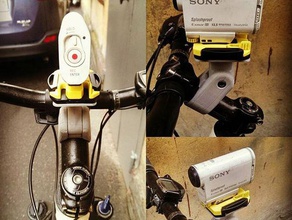 mounting camera bicycle mount sony action cam 3d print model - Mito3D