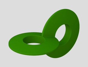 deux cercle de rouleau 4 les mathématiques l'art 3d print model - Mito3D