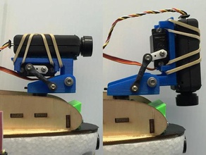 mobius einfache offset-pan tilt rc Fahrzeuge montieren mobius-gimbal pt 3d print model - Mito3D