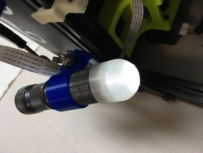 flashlight diffuser 2585mm id parts fusion360 hds lulzbot taz 6 3d print model - Mito3D