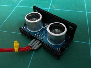 ultrasonic sensor mount hc-srf04 sr04 electronics 3d print model - Mito3D