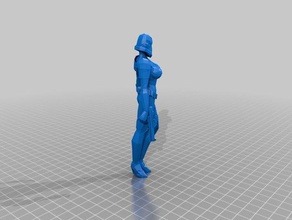 weiblichen storm trooper low-poly 3d-drucken 3d print model - Mito3D