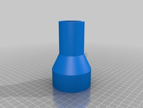 özelleştirilmiş parametrik toz toplama adaptörü parçalar 3d print model - Mito3D