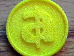 altair dollar coins & badges coin douglas adams science fiction shopping cart 3d print model - Mito3D