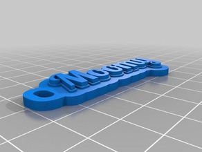 il mio personalizzato multiline tag portachiavi i su misura 3d print model - Mito3D