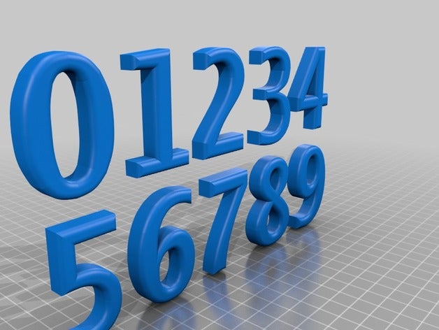 numaraları yazı tipi mektup 3D print model - Mito3D