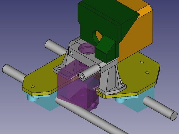 rigidbot e3d v6 semplice montaggio Stampante 3d parti hotend freecad monte 3D print model - Mito3D