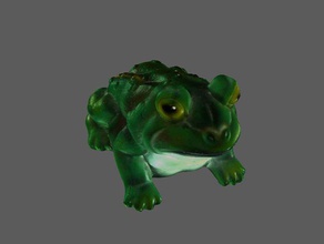 frog sculpture 3d scan scans replicas scanner animal artec meshmixer statue 3d print model - Mito3D