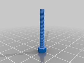 my customized nut job bolt washer threaded rod factory m3 hope parts 3d print model - Mito3D