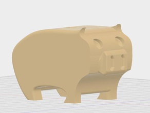 piggy secretária família 3d print model - Mito3D