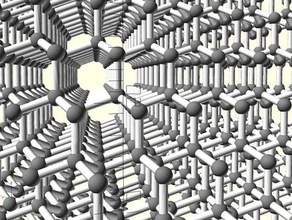 diamante de la matriz simulador matemáticas art química molécula 3d print model - Mito3D
