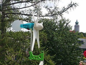 lâmina de vento f&uumlr mini windrad mit sem escovas do gerador ao ar livre jardim windanlage turbina energie moinho windmhle 3d print model - Mito3D