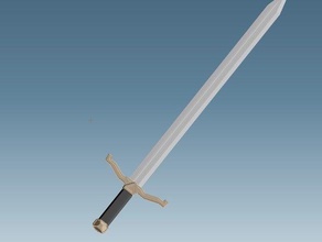 longsword props weapon 3d print model - Mito3D