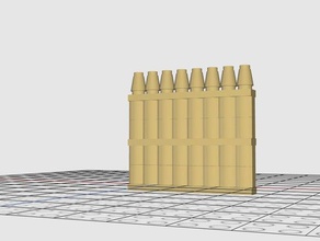 lego palisade wall v2 construction toys 3d print model - Mito3D