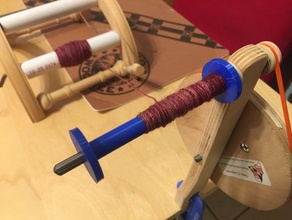 4 inch bobbin yarn hobby drop spindle shuttle spinning wheel weaving 3d print model - Mito3D