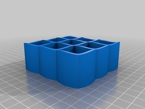 ambicylinder 3x3 piatto interattiva art personalizzato 3d print model - Mito3D