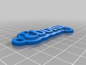 ebano portachiavi tag i personalizzato 3d print model - Mito3D