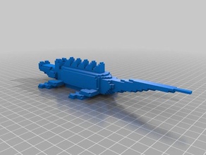 flaming alligator les jouets jeux 3d slash 3d print model - Mito3D