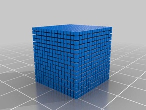 my customized hilbert cube math art 3d print model - Mito3D