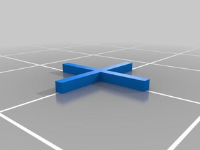 marcador de origem cruz 3d impressão testes 3d print model - Mito3D