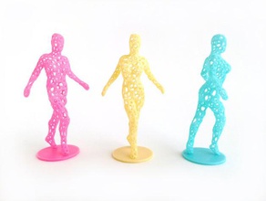 human body people figure voronoi 3d print model - Mito3D