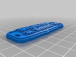 minha personalizado de várias linhas tag porta-chaves chaveiros 3d print model - Mito3D