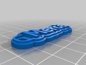 llavero merc&egrave Anahtarlık özelleştirilmiş 3d print model - Mito3D