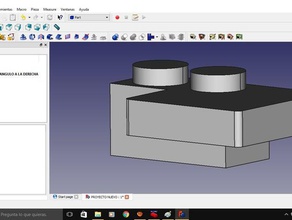 bloco 2x1 con angulo derecha 3d impressão 3d print model - Mito3D