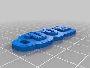 dom Anahtarlık etiketi özelleştirilmiş 3d print model - Mito3D