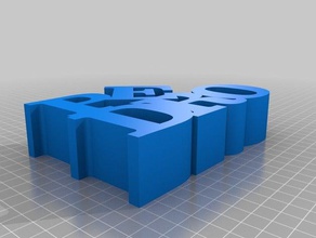 my customized variable word sculpture sculptures 3d print model - Mito3D