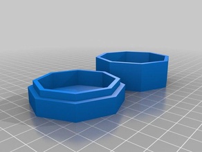 octagonal lidded box 60x2010 containers customized 3d print model - Mito3D